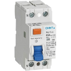 Устройство защитного отключения Chint NL1-63 10kA 2P 63A 30мА тип A (DB) (R) 200363