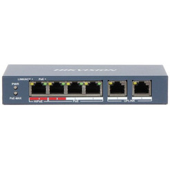 Неуправляемый коммутатор Hikvision DS-3E0106HP-E