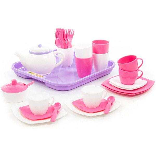 Набор игрушечной посуды Полесье Алиса 58973 (на 4 персоны, в сеточке)