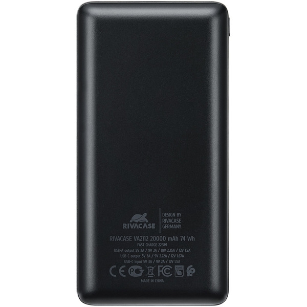 Внешний аккумулятор RIVACASE VA2112 20000mAh (черный)