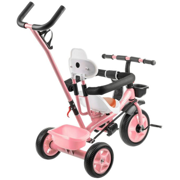 Трехколесный велосипед с ручкой NINO K98 (розовый)