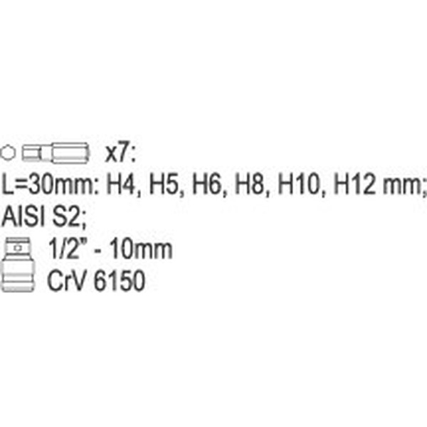 Набор бит Yato YT-0412