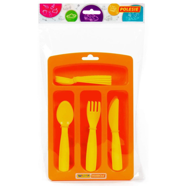 Детская посуда Полесье "Лоток с приборами "Алиса" на 4 персоны