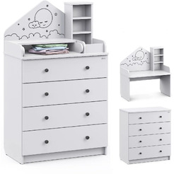 Детский комод Атон Сириус Alf (белый)