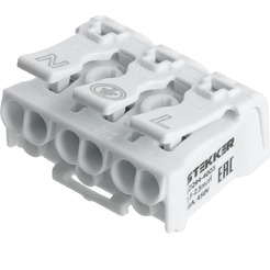 Монтажная пружинная клемма для подключения фазных проводников 3 полюса без крепления Feron LD294-4003 32734