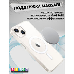 Бампер BINGO Clear Magnetic для iPhone 13 Прозрачный