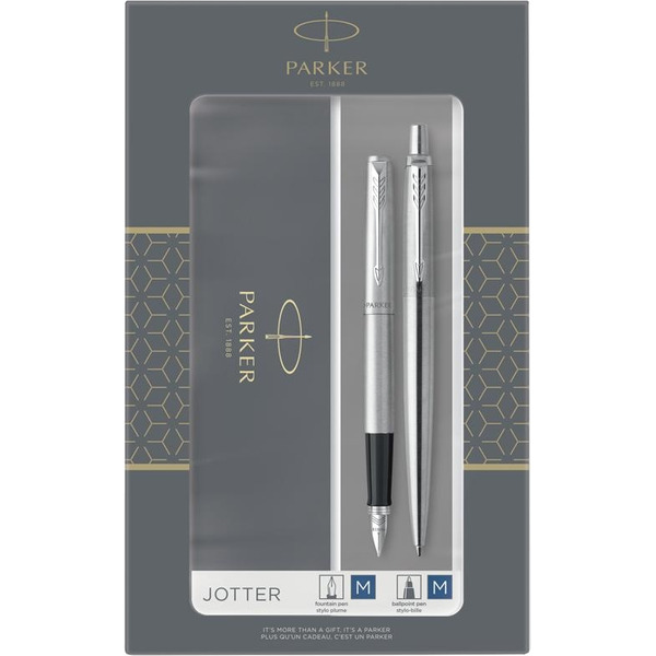 Набор ручек Parker Jotter Core FK61 (2093258) Stainless Steel CT