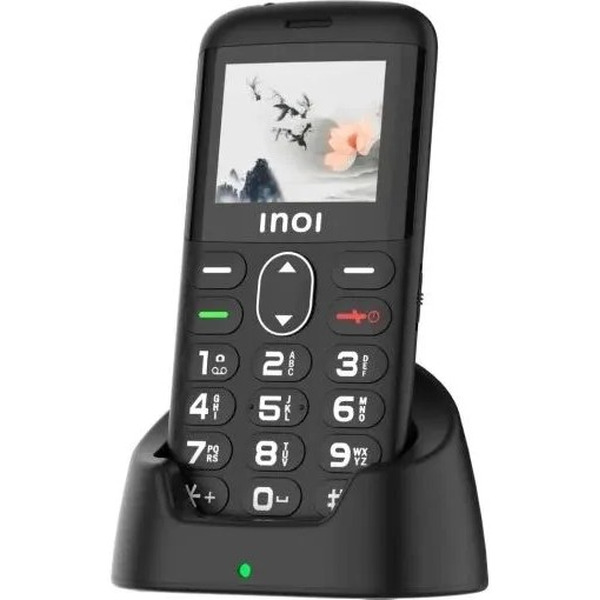 Мобильный телефон INOI 148 Senior 4G + ЗУ WC-112 (черный)