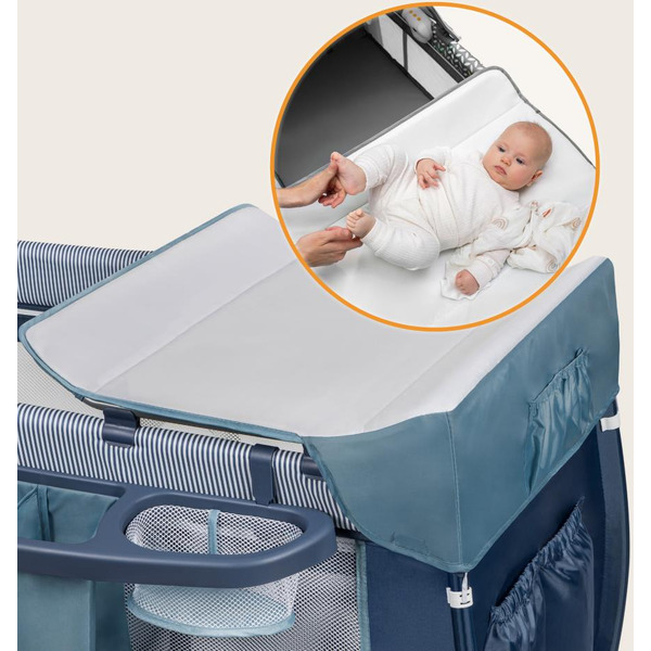 Кровать-манеж Lionelo Sven Plus (Blue Navy)