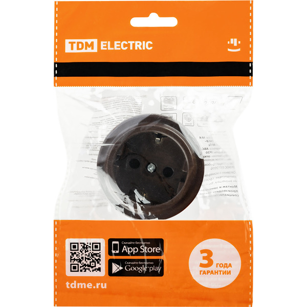 Розетка TDM Electric Виви SQ1820-1417 (коричневый)