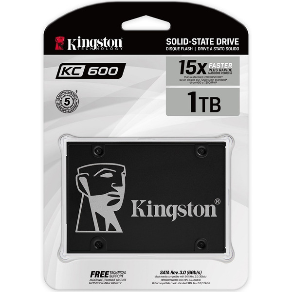 SSD диск Kingston KC600 1TB (SKC600/1024G)