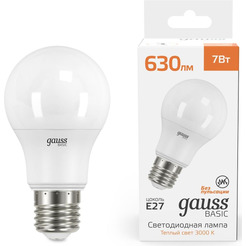 Лампа Gauss Basic LED-M A60 7W 630lm 3000K Е27 LED 10202172