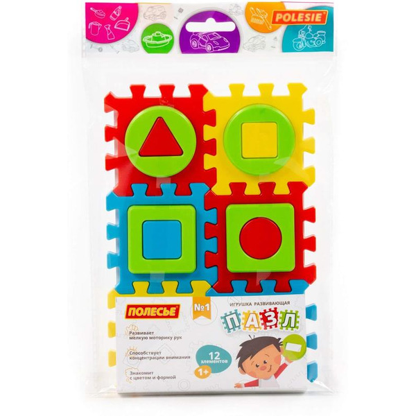 Игрушка развивающая Полесье Пазл №1 (12 элементов) 91369