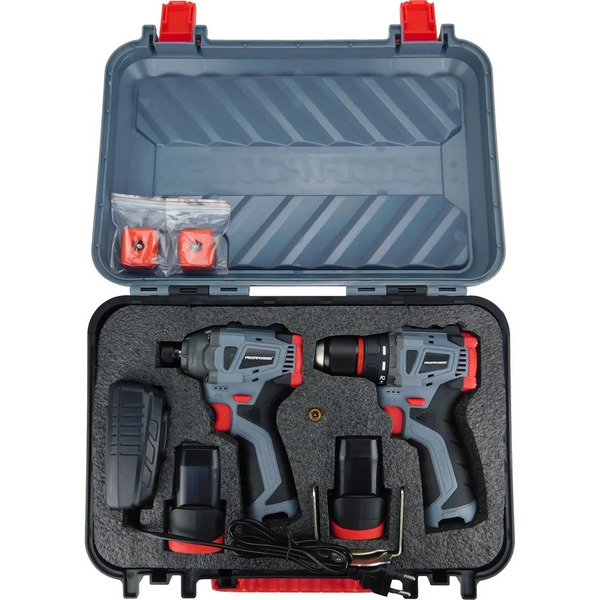 Аккумуляторный бесщеточный НАБОР 2в1 Profipower  ProfiSet 2A16 (Li-ion 2шт, 2.0Ач, З/У, в кейсе, E0210, E0211)