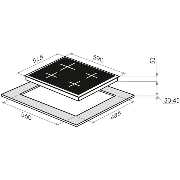 Газовая варочная панель MAUNFELD EGHG.64.43CW/G