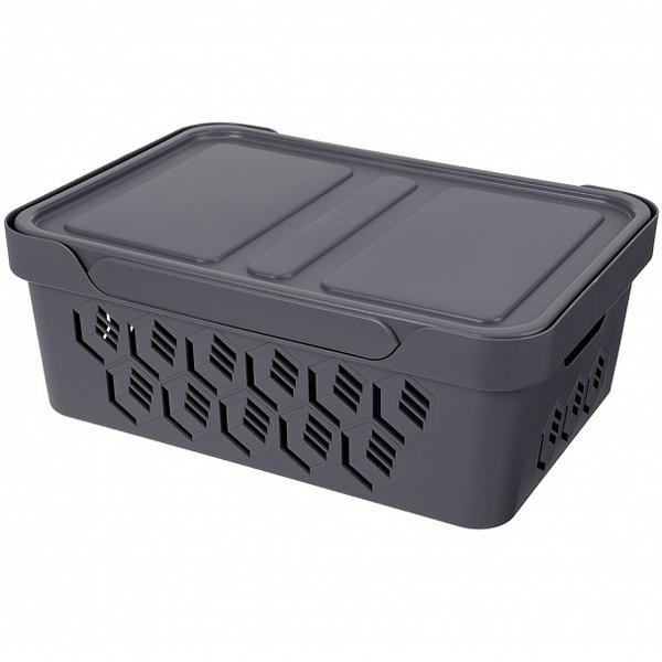 Ящик для хранения Бытпласт Econova Deluxe 12 л 433205711 (серый)