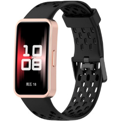 Ремешок Bingo Silicone Holes для HUAWEI Band 8/8 NFC/9/9 NFC (черный)