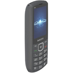 Мобильный телефон Maxvi P33 + ЗУ WC-112 (серый)