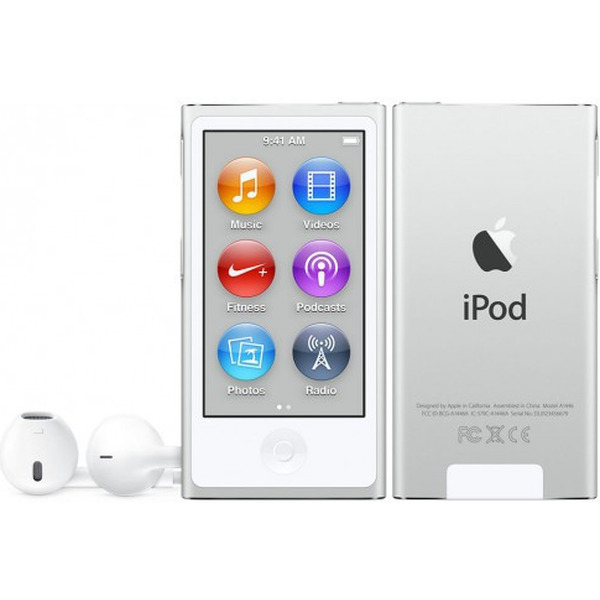 Плеер APPLE IPOD NANO 16GB MKN22QB/A WHITE & SILVER