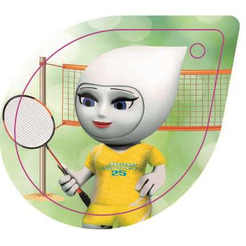 Брелок сувенирный 5 ЭЛЕМЕНТ Бадминтон № 16