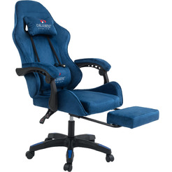 Вибромассажное кресло Calviano 1584 (велюр, синий)