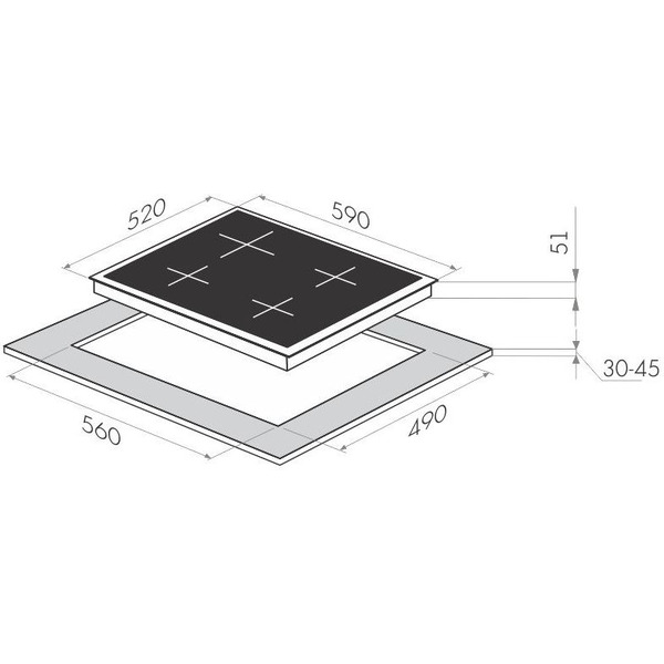 Газовая варочная панель MAUNFELD MGHG.64.76RILB