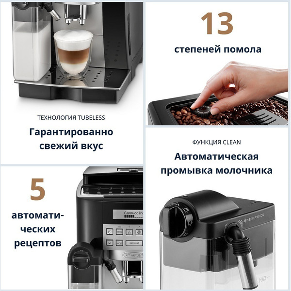 Кофемашина автоматическая DeLonghi ECAM22.360.S