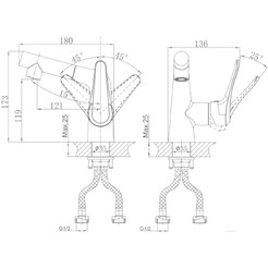 Смеситель для умывальника A-Five A5-0226