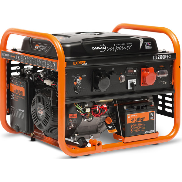 Генератор Daewoo Power GDA 7500DPE-3