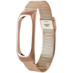 Ремешок Bingo Stainless Grid для Xiaomi Mi Band 2 (розовое золото)