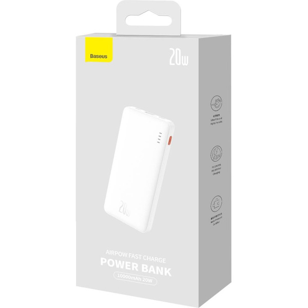 Внешний аккумулятор Baseus Airpow Fast Charge Power Bank 20W 10000mAh (белый)