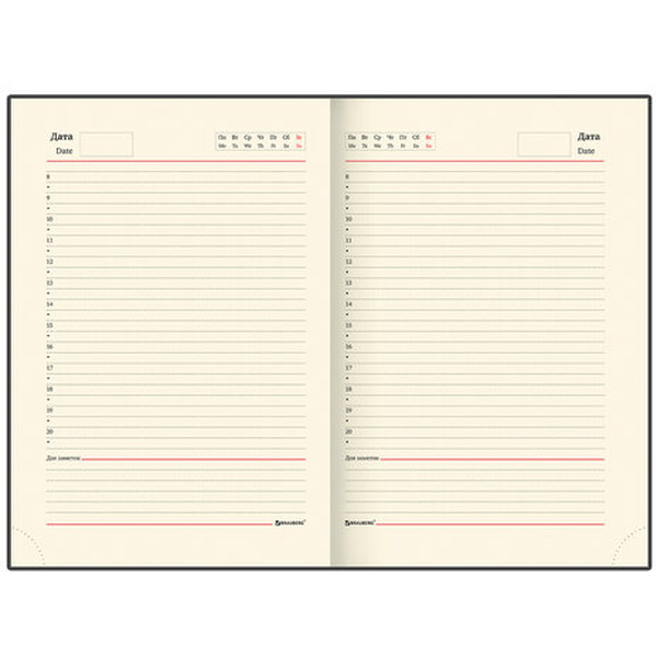 Ежедневник BRAUBERG недатированный Flame 113425 (черный)