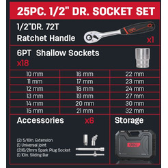 Набор инструментов Deli EDQ43025