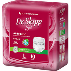 Подгузники-трусы для взрослых Dr.Skipp Light L3 пояс 90-140см (10шт)