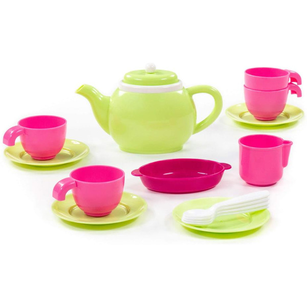 Набор игрушечной посуды Полесье 61386 (на 4 персоны, в сеточке)