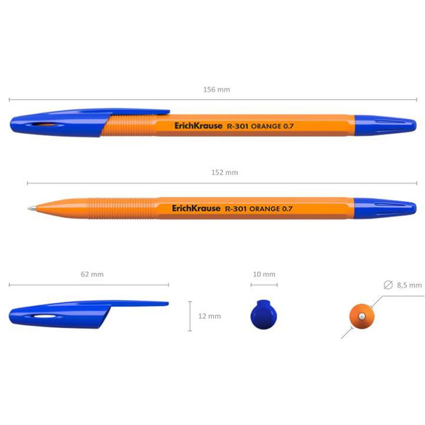 Набор шариковых ручек Erich Krause Stick Orange R-301 22189 (4 шт)