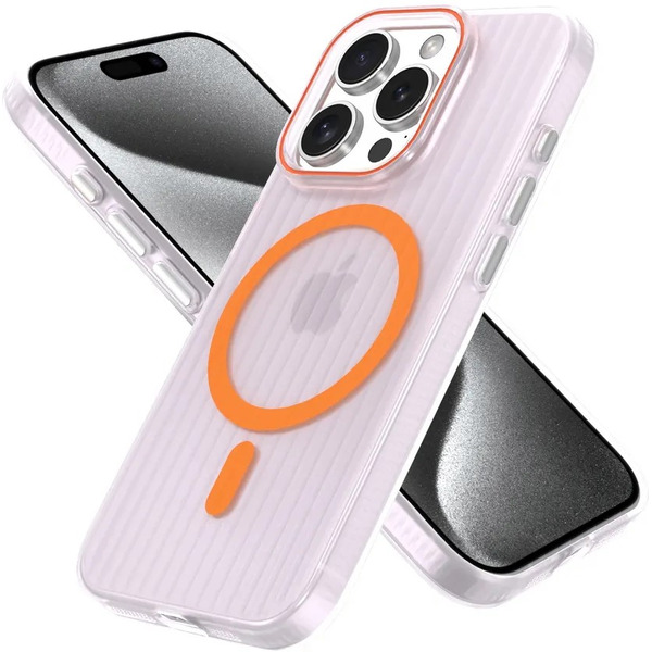 Задняя накладка CASE Translucent Strip Apple iPhone 15 Pro (золотой)