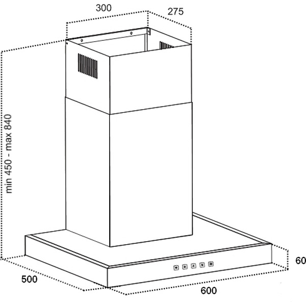 Вытяжка GRAND Медина сенсор (60 см, белый)