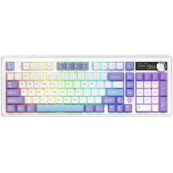 Компьютерная клавиатура AJAZZ AK980 V2 (фиолетово-бело-синяя)