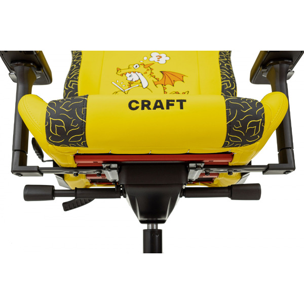 Игровое кресло Knight Craft Dragon (желтый экокожа)