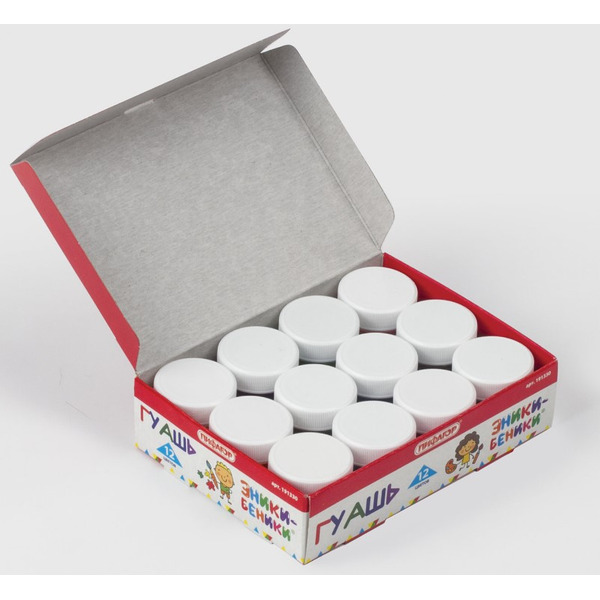 Гуашь 12 цв. ПИФАГОР 191330