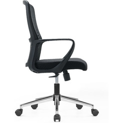 Кресло компьютерное SitZone U-069B сетка/ткань, черный, крестов. хром