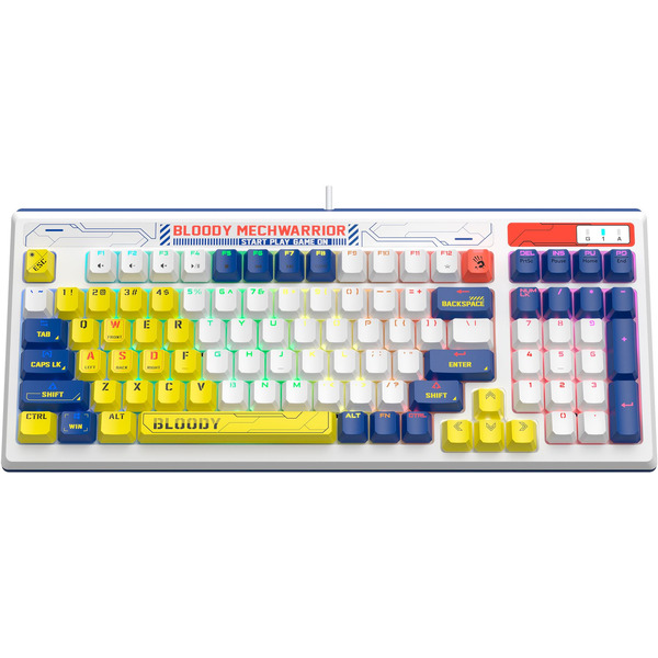 Клавиатура A4Tech Bloody B950 (белый/синий, Light Strike Libra Brown)