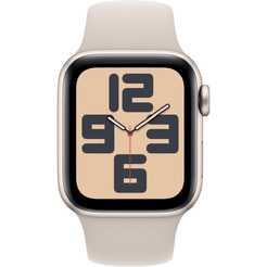 Смарт-часы Apple Watch SE 2024 GPS 40mm Starlight MXEF3LL/A (силиконовый ремешок S/M)