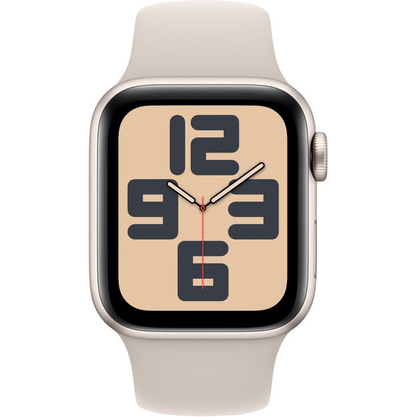 Смарт-часы Apple Watch SE 2024 GPS 40mm Starlight MXEF3LL/A (силиконовый ремешок S/M)