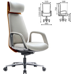 Кресло HAWASAN PREMIUM EX-820 (533237) белое/коричневое
