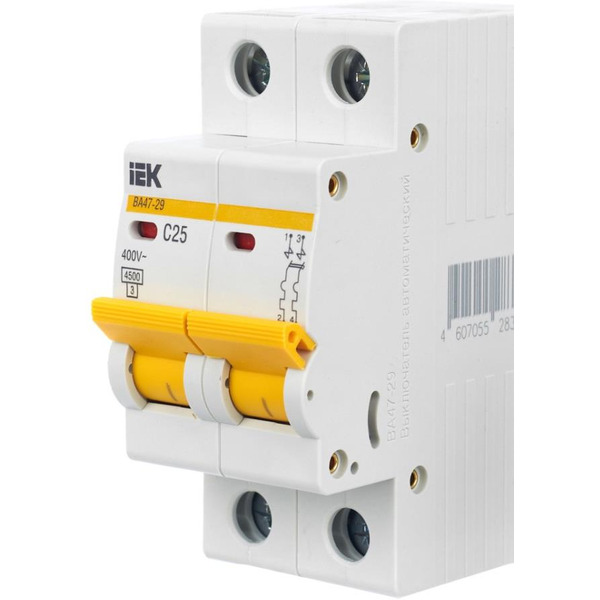 Выключатель автоматический IEK ВА47-29 2Р 25А 4.5кА С MVA20-2-025-C