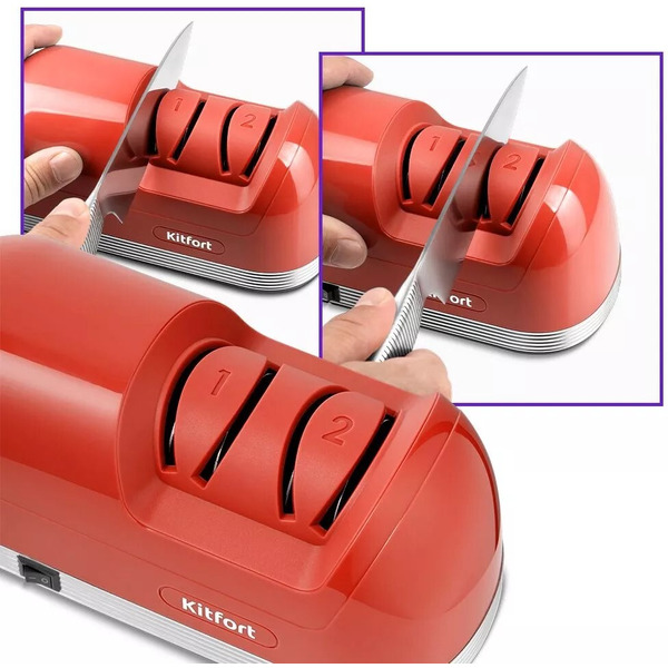 Электроточилка для ножей Kitfort КТ-4069-1 (красный)