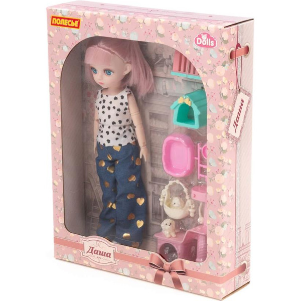 Кукла Полесье Даша на прогулке + аксессуары (11 элементов) (в коробке №2) 2956