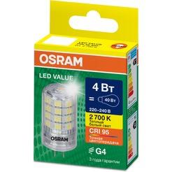 Лампа светодиодная OSRAM Value PIN40 4W 2700K G4 CL